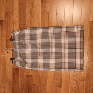 Midi length plaid skirt, size 6